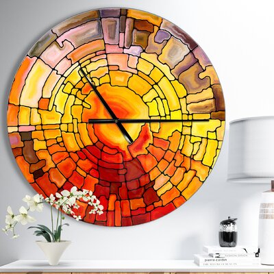 Island Sunrise Fused shops Glass Wall Clock